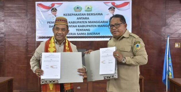 Bupati Manggarai dan Matim Tandatangani Kesepakatan Kerjasama Daerah